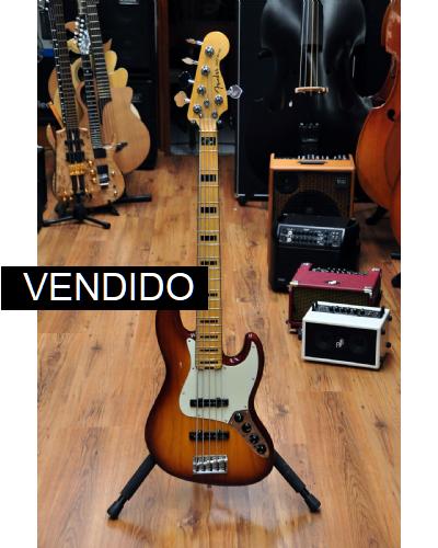 Fender American Elite Jazz Bass V Tobacco Sunburst MN